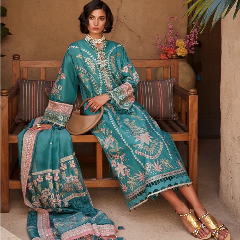 Suffuse lawn trouser shirt and duppatta